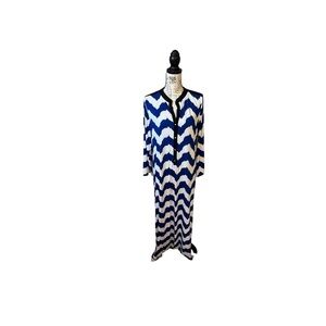 Blue and White Maxi Dress